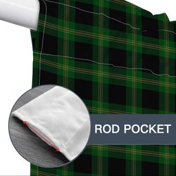 ScotsTee Shop Scottish Perry Hunting Green Tartan Tie Up Valance Curtain