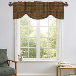 ScotsTee Shop Scottish Ogilvie (Ogilvy) of Strathallan Ancient Tartan Tie Up Valance Curtain