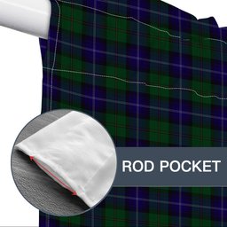 ScotsTee Shop Scottish Urquhart White Line Tartan Tie Up Valance Curtain