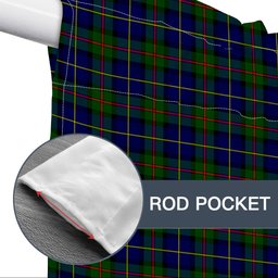 ScotsTee Shop Scottish McLeod of Harris Modern Tartan Tie Up Valance Curtain