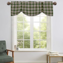 ScotsTee Shop Scottish Hay Dress Modern Tartan Tie Up Valance Curtain