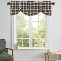 ScotsTee Shop Scottish Stewart Dress Ancient SC Tartan Tie Up Valance Curtain