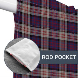 ScotsTee Shop Scottish MacDonald Pattern of Plaids Tartan Tie Up Valance Curtain