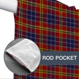 ScotsTee Shop Scottish Lermontov Tartan Tie Up Valance Curtain