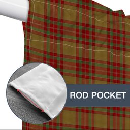 ScotsTee Shop Scottish MacBrair Hunting Tartan Tie Up Valance Curtain