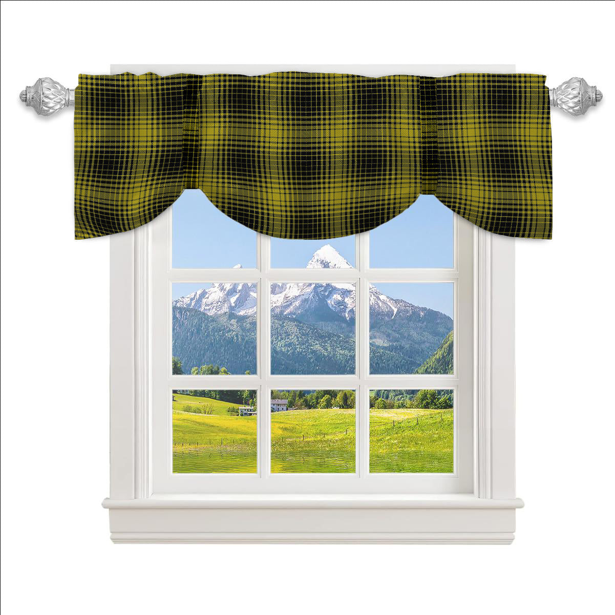 ScotsTee Shop Scottish Yamaguchi Tsutomu Tartan Tie Up Valance Curtain