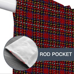 ScotsTee Shop Scottish Stewart Royal 1988 M&S Tartan Tie Up Valance Curtain