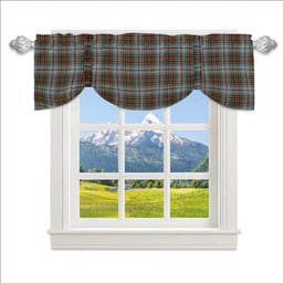 ScotsTee Shop Scottish MacBain Dress Tartan Tie Up Valance Curtain