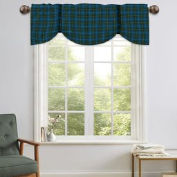 ScotsTee Shop Scottish Nova Scotia Province Tartan Tie Up Valance Curtain