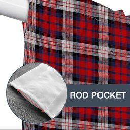 ScotsTee Shop Scottish McDonald Dress Irish Modern Tartan Tie Up Valance Curtain