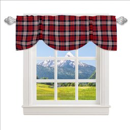 ScotsTee Shop Scottish McDonald Dress Irish Modern Tartan Tie Up Valance Curtain