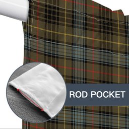 ScotsTee Shop Scottish Stewart Hunting Weathered Tartan Tie Up Valance Curtain