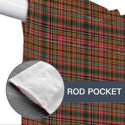 ScotsTee Shop Scottish Ogilvie (Ogilvy) of Strathallan Modern Tartan Tie Up Valance Curtain