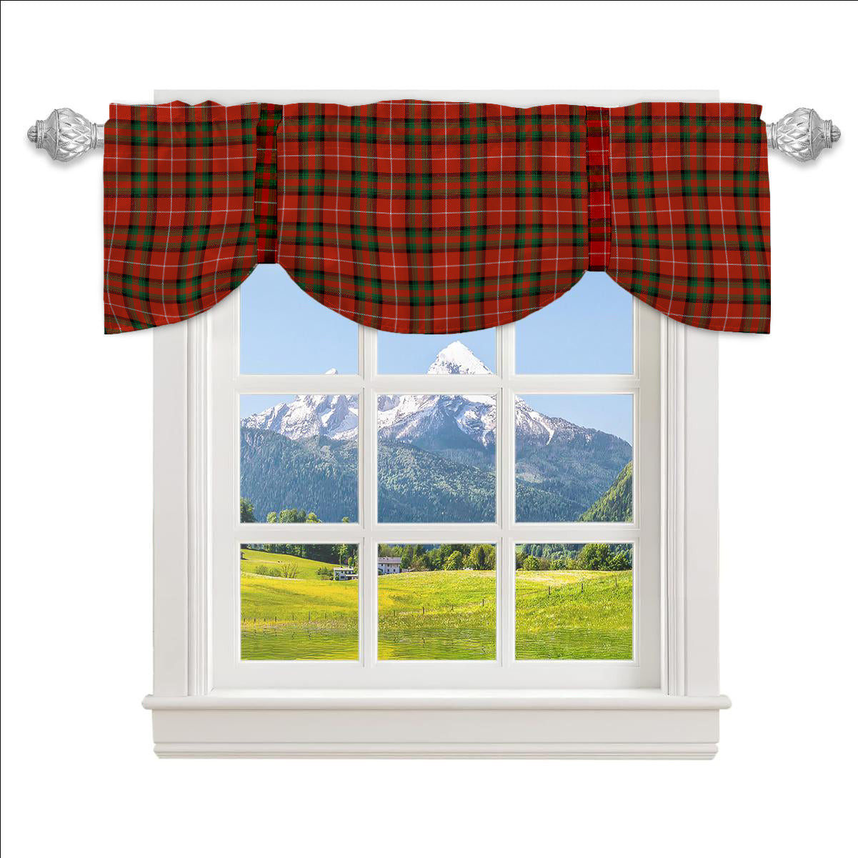 ScotsTee Shop Scottish Stuart Of Bute Ancient Tartan Tie Up Valance Curtain