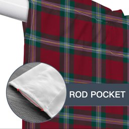 ScotsTee Shop Scottish MacLaine of Loch Buie Modern Tartan Tie Up Valance Curtain