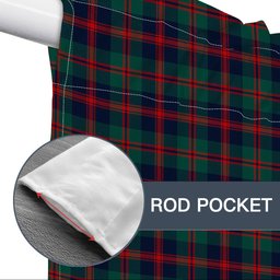 ScotsTee Shop Scottish Robertson of Struan Modern Tartan Tie Up Valance Curtain
