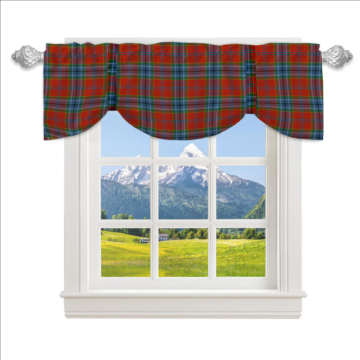 ScotsTee Shop Scottish MacCreary Ancient Tartan Tie Up Valance Curtain