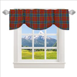 ScotsTee Shop Scottish MacCreary Ancient Tartan Tie Up Valance Curtain