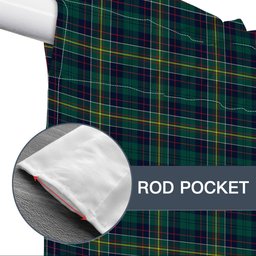 ScotsTee Shop Scottish Hunter of Hunterston Modern Tartan Tie Up Valance Curtain