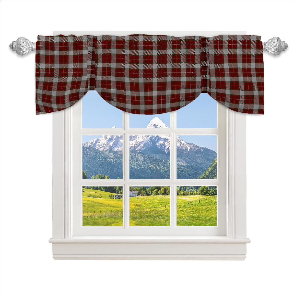 ScotsTee Shop Scottish MacFie Dress Tartan Tie Up Valance Curtain