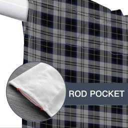 ScotsTee Shop Scottish Menzies Black Dress Tartan Tie Up Valance Curtain