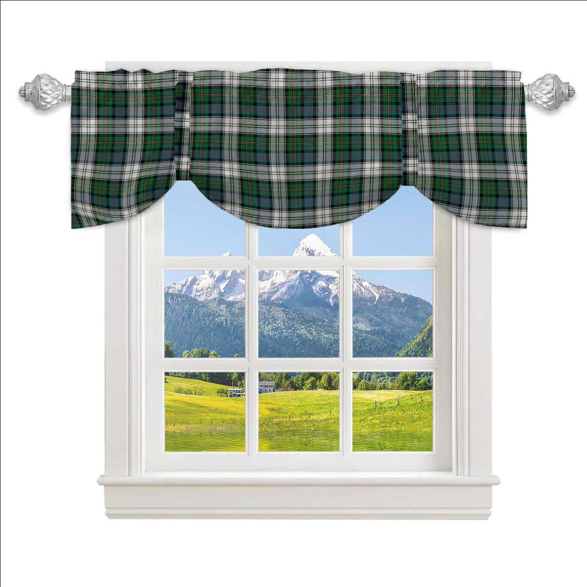 ScotsTee Shop Scottish MacCallum Dress Ancient Tartan Tie Up Valance Curtain