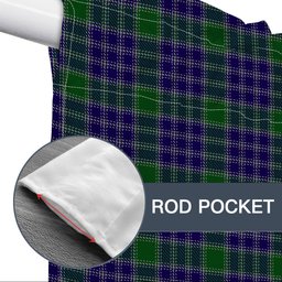 ScotsTee Shop Scottish MacDonald Lord of the Isles Hunting 2 Tartan Tie Up Valance Curtain