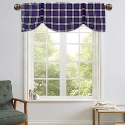 ScotsTee Shop Scottish Sinclair Dress (Dance) Modern Clan Tartan Tie Up Valance Curtain