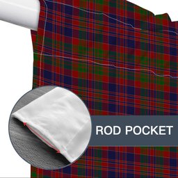 ScotsTee Shop Scottish MacDonald of Boisdale Tartan Tie Up Valance Curtain