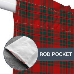 ScotsTee Shop Scottish MacIntosh Red Modern Tartan Tie Up Valance Curtain