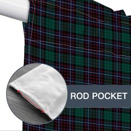 ScotsTee Shop Scottish Hunter of Peebleshire Modern Tartan Tie Up Valance Curtain