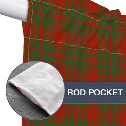 ScotsTee Shop Scottish McKintosh Red Ancient Tartan Tie Up Valance Curtain