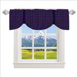 ScotsTee Shop Scottish Wardlaw Modern Tartan Tie Up Valance Curtain