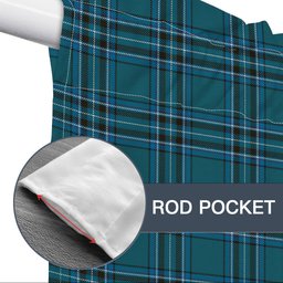ScotsTee Shop Scottish Kelly Dress Modern Tartan Tie Up Valance Curtain