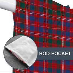 ScotsTee Shop Scottish McColl Hunting Modern Tartan Tie Up Valance Curtain