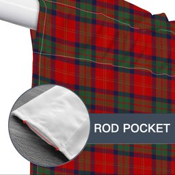 ScotsTee Shop Scottish MacPherson of Cluny Modern Tartan Tie Up Valance Curtain