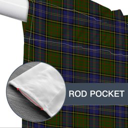 ScotsTee Shop Scottish McMillan Hunting Modern Tartan Tie Up Valance Curtain