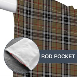 ScotsTee Shop Scottish Thompson Society Camel Tartan Tie Up Valance Curtain