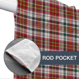 ScotsTee Shop Scottish MacAlister Dress Modern Tartan Tie Up Valance Curtain