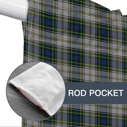 ScotsTee Shop Scottish Gordon Dress 4 Tartan Tie Up Valance Curtain