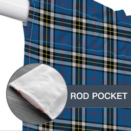 ScotsTee Shop Scottish MacTavish Dress Modern Tartan Tie Up Valance Curtain
