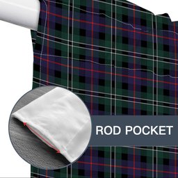 ScotsTee Shop Scottish Rose Hunting Modern Tartan Tie Up Valance Curtain