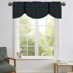 ScotsTee Shop Scottish Hart of Scotland Tartan Tie Up Valance Curtain