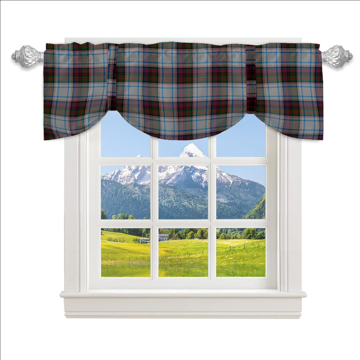 ScotsTee Shop Scottish MacDonald Dress Ancient Tartan Tie Up Valance Curtain