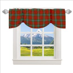 ScotsTee Shop Scottish McLaine of Loch Buie Ancient Tartan Tie Up Valance Curtain