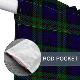 ScotsTee Shop Scottish MacKinlay 2_4 black stripes Tartan Tie Up Valance Curtain