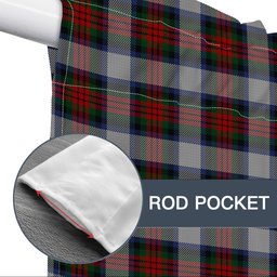 ScotsTee Shop Scottish MacDuff Dress 5 Tartan Tie Up Valance Curtain