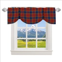 ScotsTee Shop Scottish MacCreary Modern Tartan Tie Up Valance Curtain