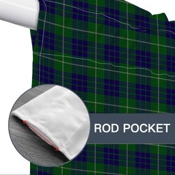ScotsTee Shop Scottish Hamilton Green Hunting Tartan Tie Up Valance Curtain