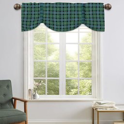 ScotsTee Shop Scottish Melville Modern Tartan Tie Up Valance Curtain